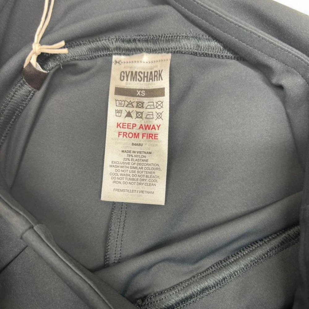 Gymshark Crossover Leggings Darkest Teal XS High Waisted Workout Athleisure NWT - Picture 6 of 7